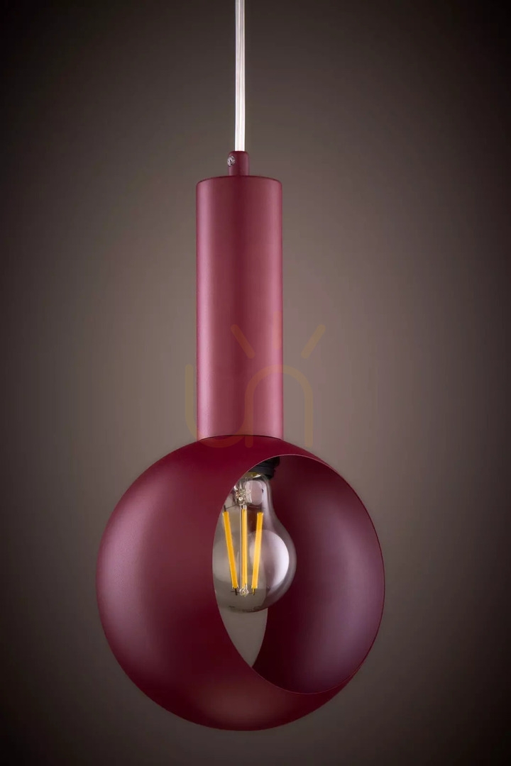 Zobacz Lampa wisząca Sigma Vitrum bordowa E27 17 cm 41636 Lampa wisząca Sigma Vitrum bordowa E27 17 cm 41636
