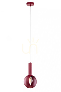 Lampa wisząca Sigma Vitrum bordowa E27 17 cm 41636 0 Lampa wisząca Sigma Vitrum bordowa E27 17 cm 41636 small 0