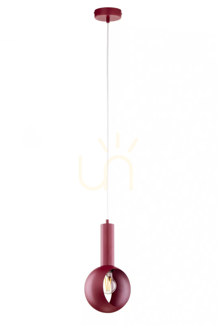 Sprawdź Lampa wisząca Sigma Vitrum bordowa E27 17 cm 41636 Lampa wisząca Sigma Vitrum bordowa E27 17 cm 41636