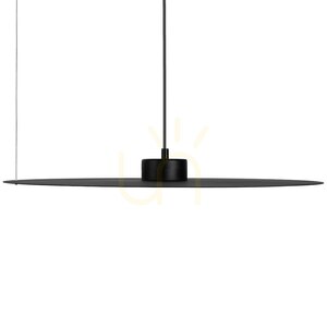 Lampa wisząca PIATTO GX53 15W czarna metalowy dysk 55 cm regulowany zwis MLP2917 Milagro small 10
