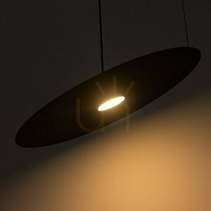 Lampa wisząca PIATTO GX53 15W czarna metalowy dysk 55 cm regulowany zwis MLP2917 Milagro small 4