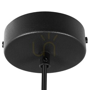 Lampa wisząca PIATTO GX53 15W czarna metalowy dysk 55 cm regulowany zwis MLP2917 Milagro small 7