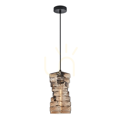 Sprawdź Lampa Wisząca Italux Altera Czarna Szklana E27 PND-3219-1-BK-CF