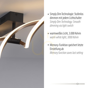 Plafon POLINA 9143-18 Czarny 2xLED small 3