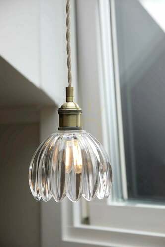 Sprawdź Lampa wisząca do okna Markslöjd Gota, przezroczysta, antyczny mosiądz, 13 cm, E14, 109136