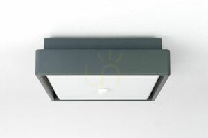 Plafon zewnętrzny LED SU-MA ciemny popiel IP65 BN-KW200-PIR small 2