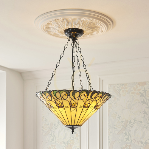 Sprawdź Lampa Wisząca Tiffany Interiors Jamelia Wielokolorowa 50 cm 111881