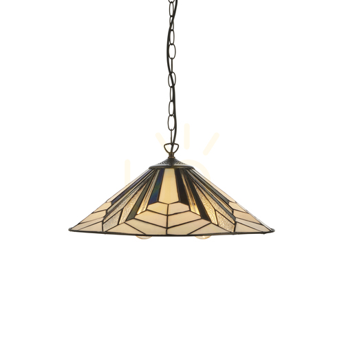 Sprawdź Lampa Wisząca Tiffany Astoria 3xE27 Wielokolorowa Interiors 111922