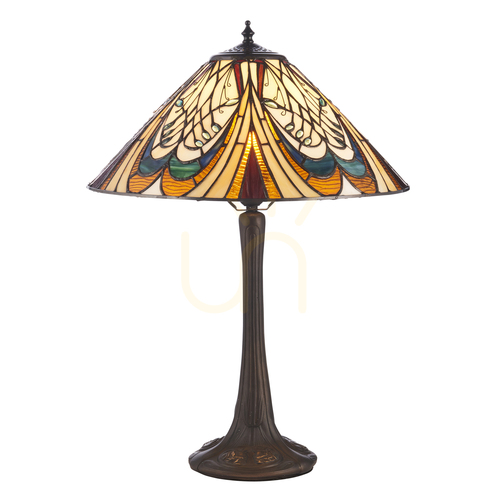 Sprawdź Lampa Stołowa Tiffany Wielokolorowa Interiors Hector 112185