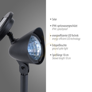 Lampa Ogrodowa LEKU-SOL 19102-18 Czarny 3xLED small 3