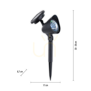 Lampa Ogrodowa LEKU-SOL 19102-18 Czarny 3xLED small 7