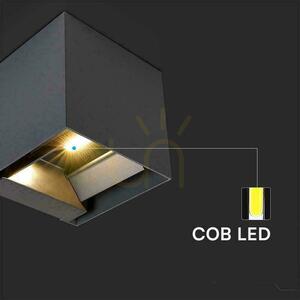 Oprawa ścienna solarna V-TAC 9W LED COB regulowana czarna kostka 15x15cm IP65 VT-11109 4000K 860lm small 7
