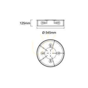 Plafon Zalindro 4xE27 biały czarny akryl metal 545 mm Open Design Highlights small 2