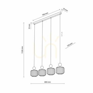 Ballo Lampa Wisząca 4 Xe14 small 9