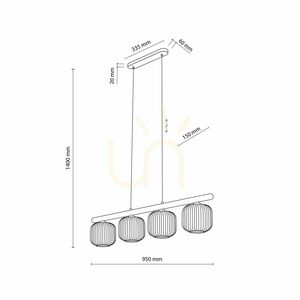 Salvia Brown Lampa Wiszaca 4 Xe14 small 8