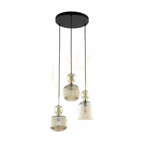 Sprawdź Sophia Cognac Lampa Wiszaca 3 Xe14