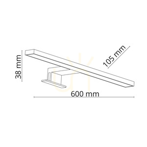 Leito Black Kinkiet 2w1 Led 10 W 60cm small 1