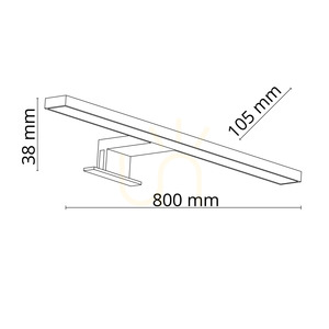 Leito Chrom Kinkiet 2w1 Led 12 W 80cm small 1
