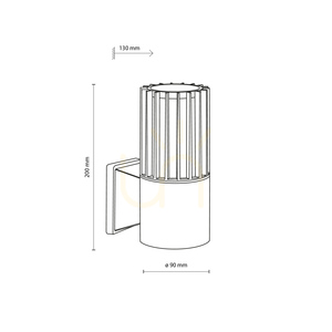 Ribo Gray Kinkiet Ip54 1 Xe27 small 7