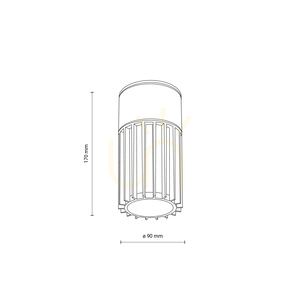Ribo Gray Lampa Sufitowa Ip54 1 Xe27 small 7