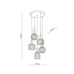 Sophia Cognac White Lampa Wiszaca 5 Xe14 small 9
