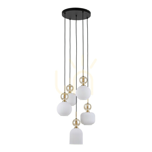 Sprawdź Sophia Cognac White Lampa Wiszaca 5 Xe14