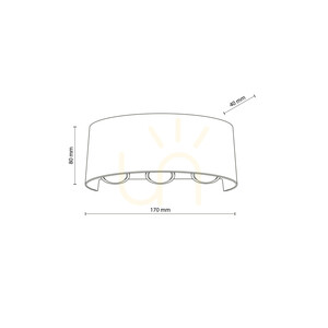 Arrow Gray Kinkiet Led Ip 54 small 4