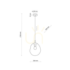 Lava M Brown Lampa Wisząca 1 Xe27 small 8
