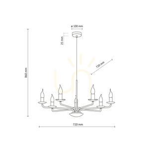 Limal Sabia Lampa Wisząca 7 Xe14 small 6