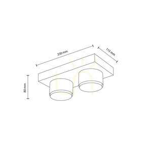Brix Red Lampa Sufitowa 2 Xgx53 small 8