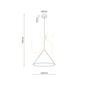 Cono M Kaszmir Lampa Wisząca 1 Xe27 small 8