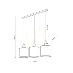 Amura Sabia Lampa Wisząca 3 Xe27 small 9