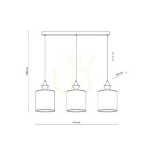 Amura New Brown Lampa Wisząca 3 Xe27 small 6