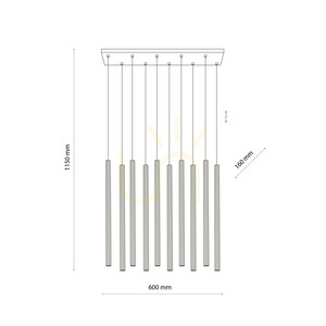 Ferro Black Lampa Wisząca 10 Xg9 Listwa small 6