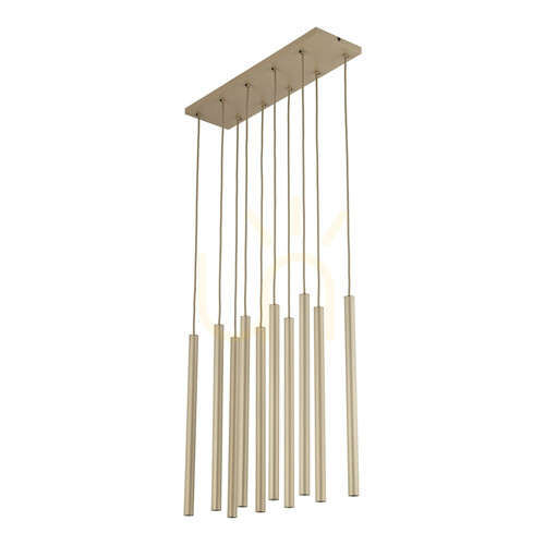 Sprawdź Ferro Sabia Champagne Lampa Wisząca 10 Xg9 Listwa