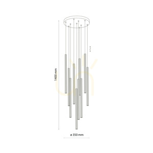 Ferro Sabia Champagne Lampa Wisząca 10 Xg9 Koło small 10