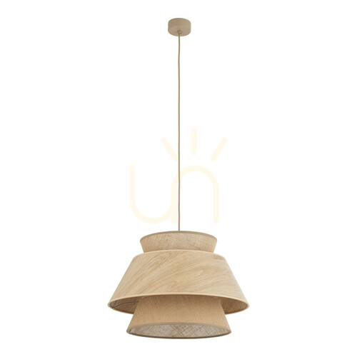 Sprawdź Kalum Wood Lampa Wisząca 1 Xe27
