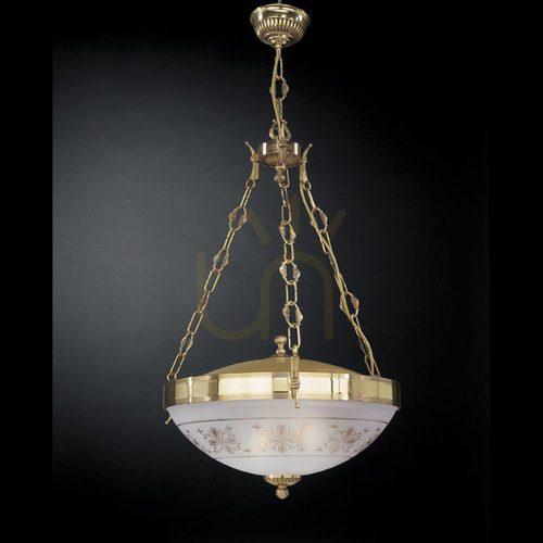 Sprawdź Lampa Wisząca Italux 3-Punktowa Złota Szklana E27 L.6112/3