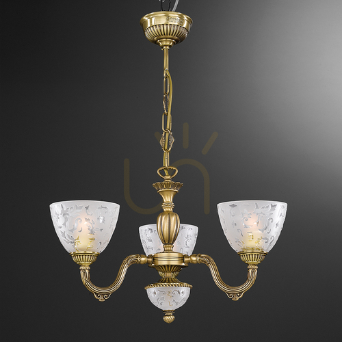 Sprawdź Lampa wisząca Italux mosiężna szklana 3-punktowa E27 L.6252/3