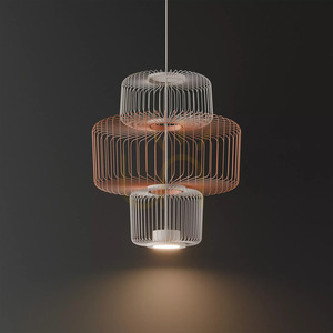 Lampa wisząca Nowodvorski NOME A 12248 beżowa i terakota, GX53, 49 cm small 3