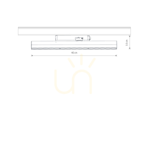 Lampa szynowa Nowodvorski PROFILE LINE LED 20W 3000K 12401 biała 40 cm small 1