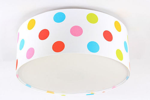 Sprawdź Lampka dla dzieci - plafon Luminance E27 60W LED kolorowe kropki ŚREDNICA 50CM