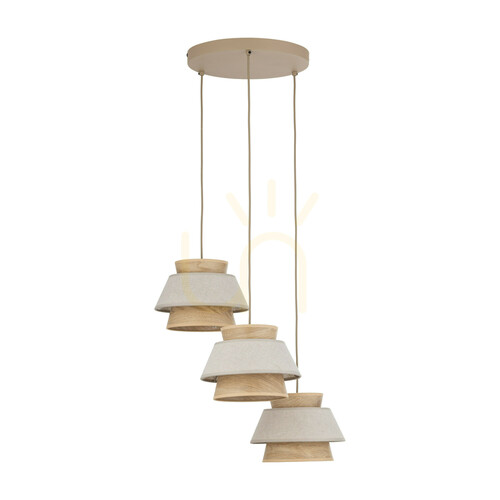 Sprawdź Kalum Len Lampa Wisząca 3 Xe27 Koło