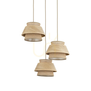 Kalum Wood Lampa Wisząca 3 Xe27 Koło small 4