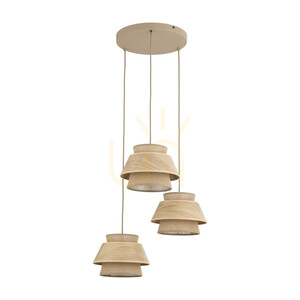 Kalum Wood Lampa Wisząca 3 Xe27 Koło small 5