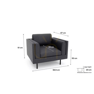 Fotel CHELSEA – szary City Sofa small 4