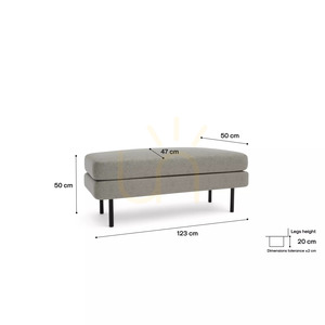 Ławka CHELSEA – kolor taupe City Sofa small 4