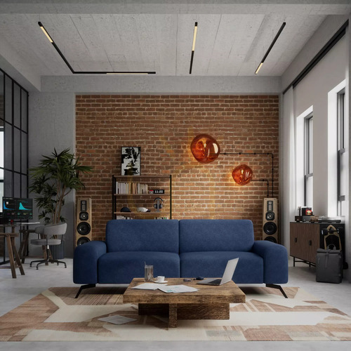 Sprawdź Sofa trzyosobowa SOHO – ciemnoniebieska City Sofa