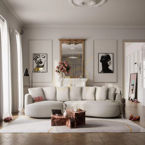 Sprawdź 4-osobowa sofa narożna BELLEVILLE – kremowa City Sofa