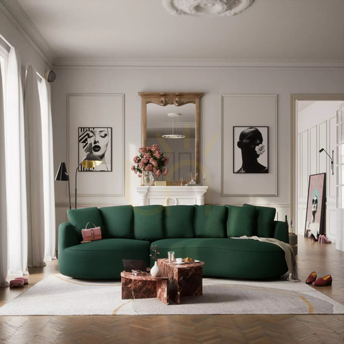 Sprawdź 4-osobowa sofa narożna BELLEVILLE – zielona City Sofa